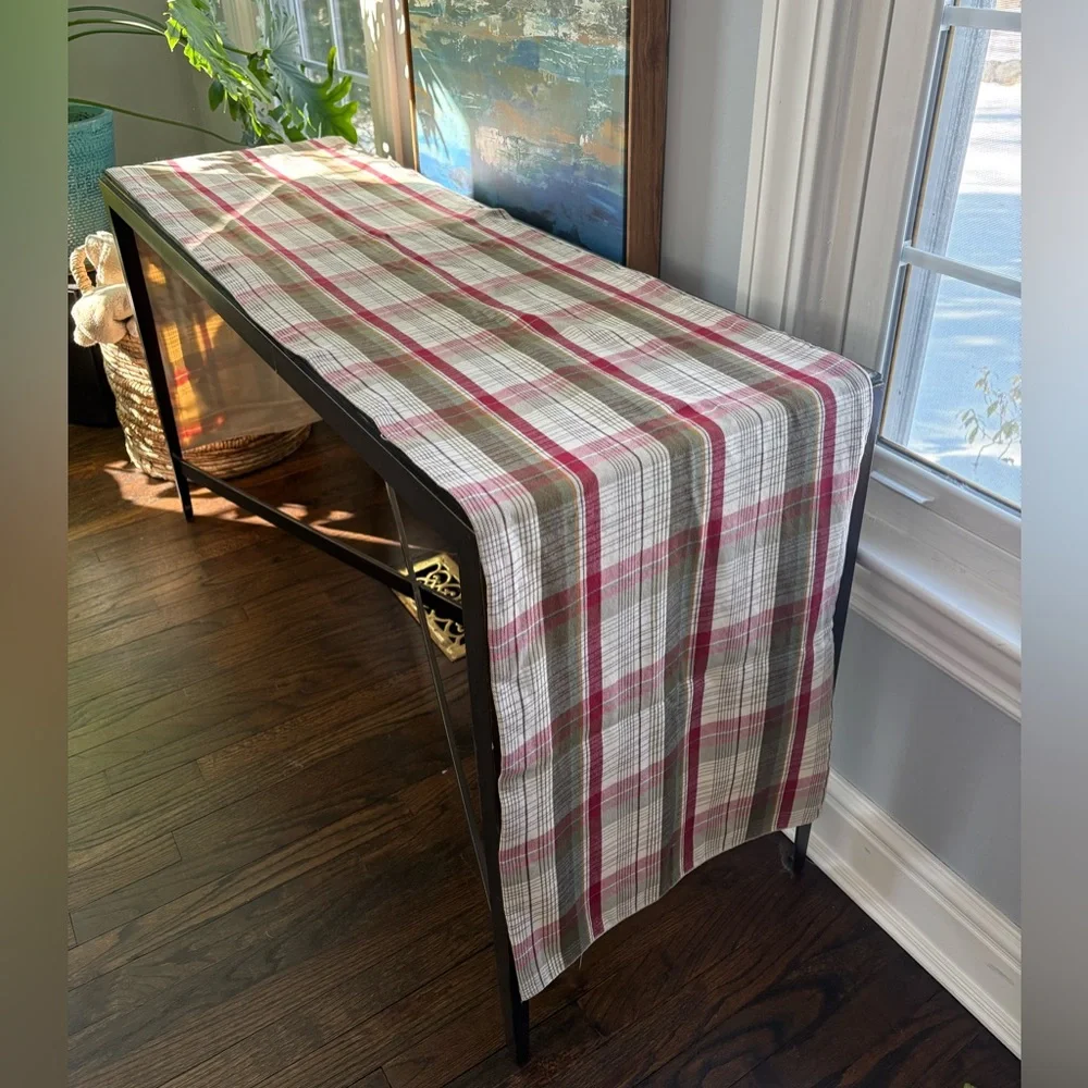 Pottery Barn Kirkwood Plaid Table Runner
